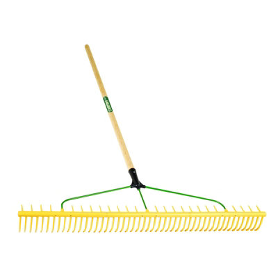 PegdevPdlProfessional 48 Tooth Landscaping RakeHeavy Duty & Lightweight For Ground Maintenance SoilGrassSandLeaves.