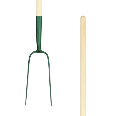 PegdevPdlCarters 54" Premium Forged Ash Handle 2-Prong Hay Pitch Muck Manure Bale Agricultural Fork Endurance Series from B&Q