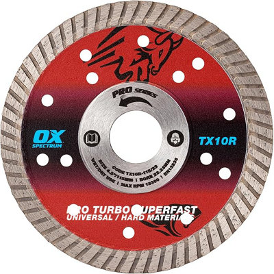 Ox Tx10R Spectrum Superior Turbo Diamond Blade  115-22.23mm from B&Q