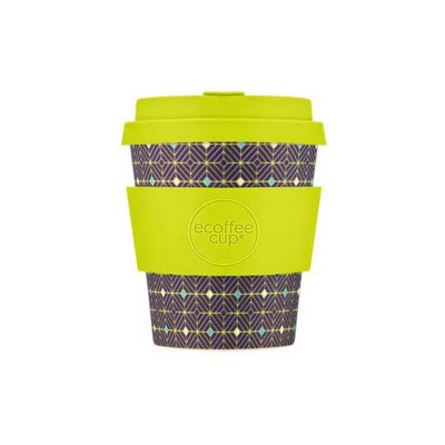 Ecoffee Cup 8Oz 240Ml Reusable Eco-Friendly 100% Plant Based Coffee Cup With Silicone Lid & SleeveHubertus Primus from B&Q