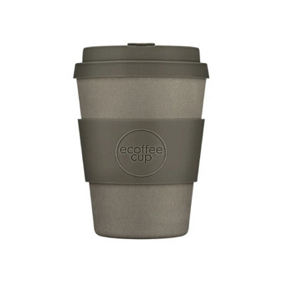 Ecoffee Cup 12Oz 350Ml Reusable Eco-Friendly 100% Plant Based Coffee Cup With Silicone Lid & SleeveMolto Grigio from B&Q