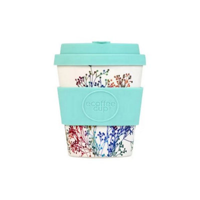 Ecoffee Cup 8Oz 240Ml Reusable Eco-Friendly 100% Plant Based Coffee Cup With Silicone Lid & SleeveLittle Canning from B&Q