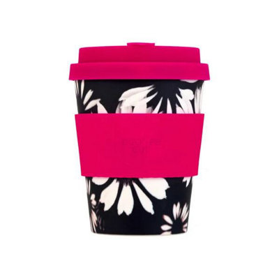 Ecoffee Cup 12Oz 350Ml Reusable Eco-Friendly 100% Plant Based Coffee Cup With Silicone Lid & SleeveInfloresence from B&Q