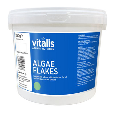 Vitalis Algae Flakes 250GNutrient-Rich Fish Food For Healthy Aquatic Life from B&Q