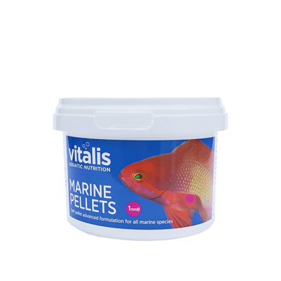Vitalis Marine Pellets Fish Food Natural Sinking Aquarium Tank 140G from B&Q