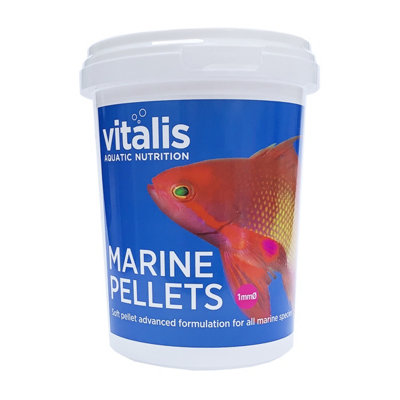 Vitalis Marine Pellets Fish Food Natural Sinking Aquarium Tank 260G from B&Q