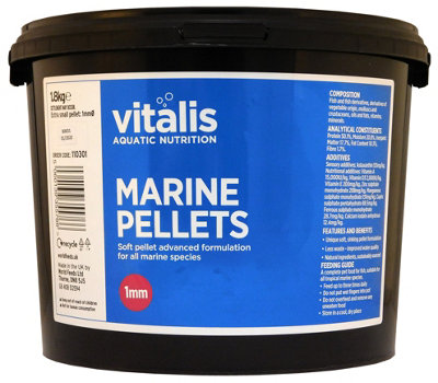 Vitalis Marine Pellets Xs (1mm) 1.8Kg Fish Food from B&Q