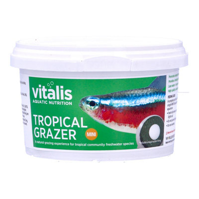 Vitalis Tropical Grazer Mini 120G Tropical Fish Food from B&Q