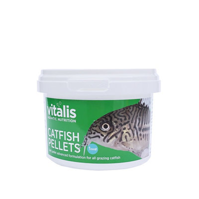 Vitalis Catfish Pellets Xs 1mm Pellet Extra-Small Food Bottom Feeder Tropical 140G from B&Q