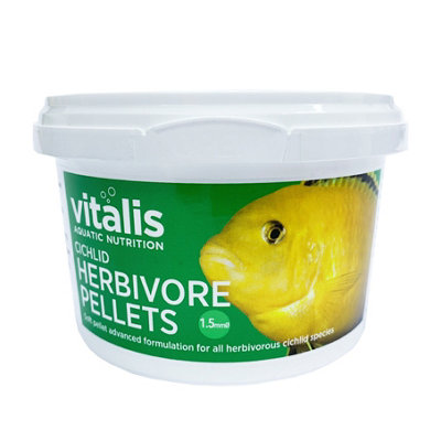 Vitalis Cichlid Herbivore Pellets 140G Fish Food from B&Q
