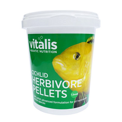 Vitalis Cichlid Herbivore Pellets 260G Fish Food from B&Q