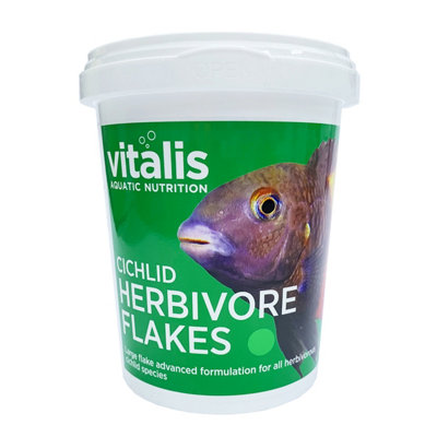 Vitalis Cichlid Herbivore Flakes 40G from B&Q