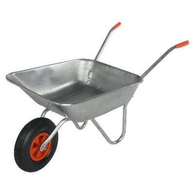 Walsall Wheelbarrows Diy Garden Galvanized Wheelbarrow (Puncture Proof Wheel)