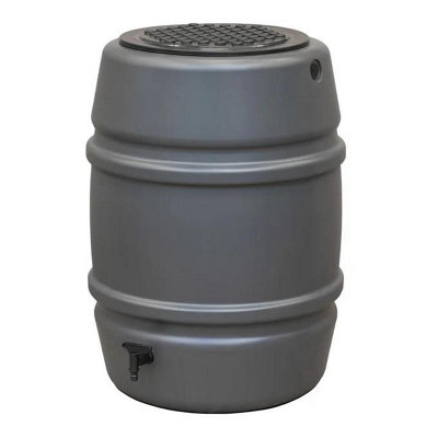 Harcostar 168L Standard Water ButtGrey Recycled HdpeIncludes Hose Coupler Tap & Child Safe Lid168L Capacity from B&Q