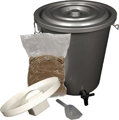 Original Organics 18L Double Bokashi Composter Kit With 2Kg BranIndoor Kitchen Food Waste Recycling System from B&Q
