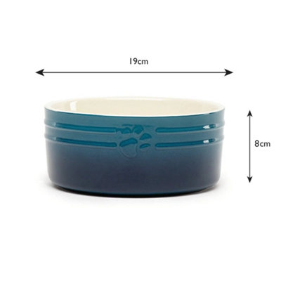 B&Q -  Blue Ombre Pet Dog / CatFood / Water Bowl