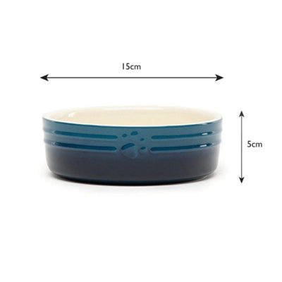 Scruffs Blue Ombre Pet Dog / CatFood / Water Bowl from B&Q