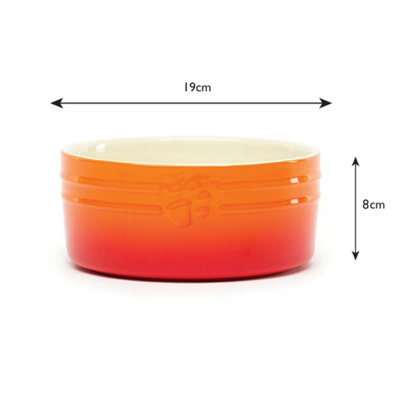 Scruffs Orange Ombre Pet Dog / CatFood / Water Bowl from B&Q