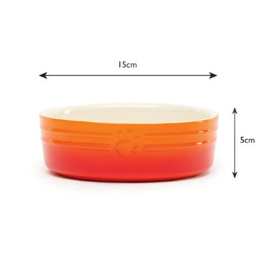 Scruffs Orange Ombre Pet Dog / CatFood / Water Bowl from B&Q