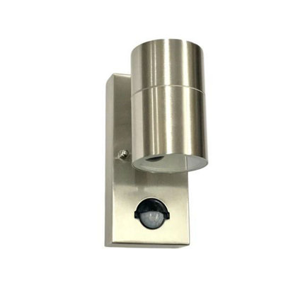 B&Q -  -5300 Outdoor Led Spot Light Fitting With Pir Sensor 3W Stainless Steel