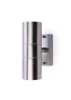 Hispec Up Down Exterior Wall LightMains PoweredStainless Steel from B&Q