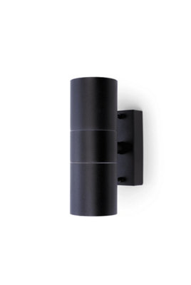Hispec Up Down Exterior Wall LightMains PoweredBlack from B&Q