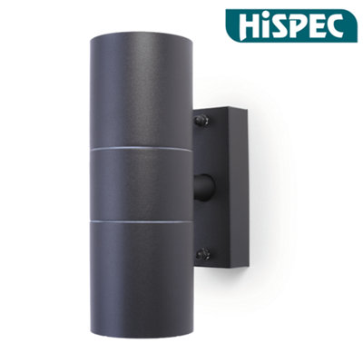 Hispec Up Down Exterior Wall LightMains PoweredAnthracite Grey from B&Q