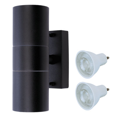 Hispec Up And Down Wall Light: Black: 1X Light & 2X Gu10 from B&Q
