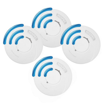 Hispec Wireless Interlinking 10 Year Sealed Battery Alarm Kit (Scottish And English Legislation Compliant) - 3 Smoke 1 Heat