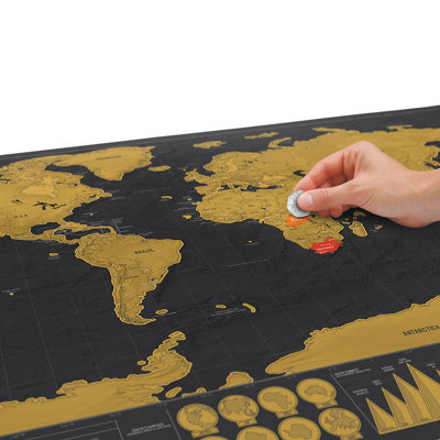 Map Of The World Scratch Poster Deluxe Edition from B&Q
