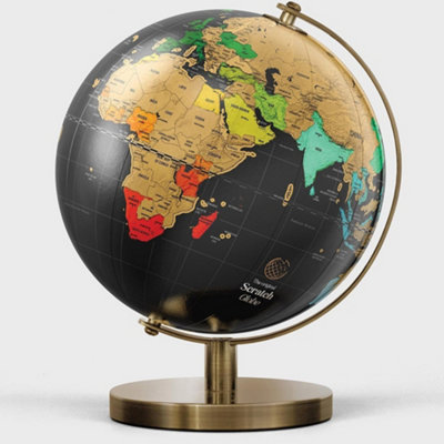 Suck UK Scratch Globe World Map Scratchable Desktop Globe for Travel Enthusiasts - Image 4