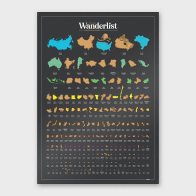 Suck UK Scratchable World Map Poster - Extra Large - Gold/Paper - Image 3