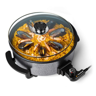 VonShef 30cm Electric Multi Cooker - Silver - Image 5
