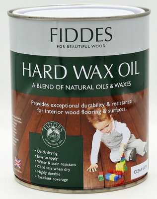 Fiddes Interior Wood Hard Wax Oil - Clear Satin - 1L - Image 4