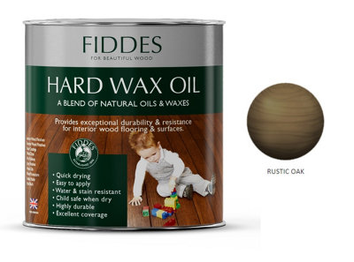 Fiddes Hard Wax Oil Satin Rustic Oak 2.5L from B&Q