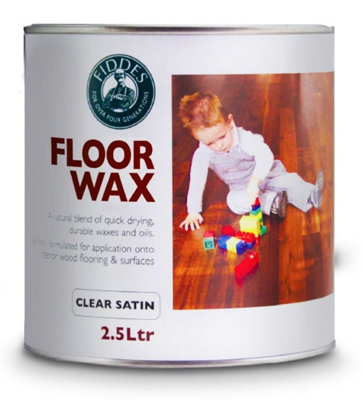 B&Q Fiddes Liquid Floor Wax Clear - Litre Size 2.5