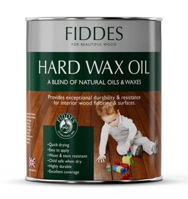 B&Q -  Hard Wax Oil Dead Matt Clear 1L