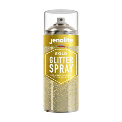 Jenolite Clear Glitter Spray SealantGold400Ml from B&Q