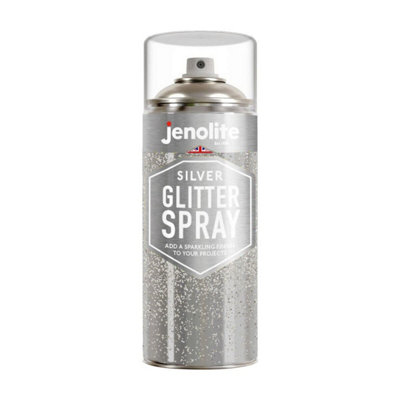 Jenolite Clear Glitter Spray SealantSilver400Ml from B&Q