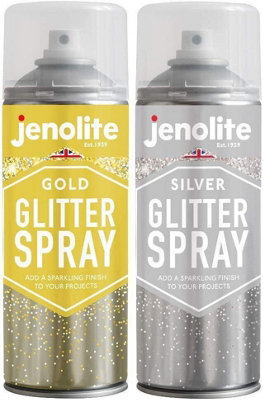 Jenolite Clear Glitter Spray SealantGold/silver400Ml3-Pack from B&Q