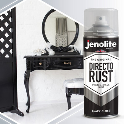 Jenolite Directorust Radiator Enamel PaintBlack Gloss400Ml Spray Can from B&Q