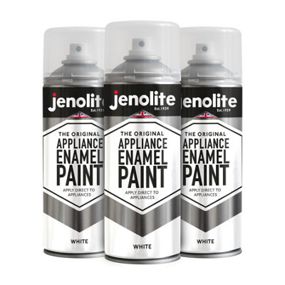 Jenolite Appliance Enamel PaintWhite400Ml3-Pack from B&Q
