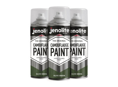 Jenolite Camouflage Matt PaintOlive Green400Ml3-Pack from B&Q