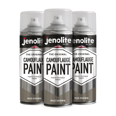 Jenolite Camouflage Matt PaintMud Brown400Ml3-Pack from B&Q