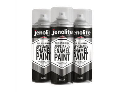 Jenolite Appliance Enamel PaintBlack400Ml3-Pack from B&Q