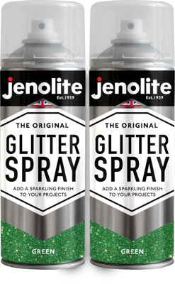 Jenolite Multi-Surface Glitter PaintGreen400Ml Spray Can2-Pack from B&Q