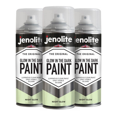 Jenolite Luminous Glow In The Dark Paint400Ml Spray Can3-Pack from B&Q