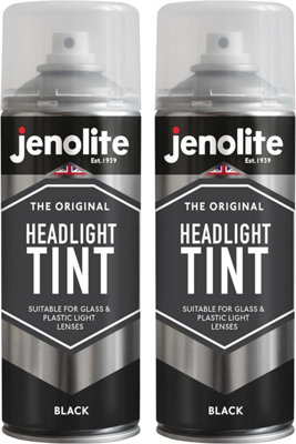 Jenolite Lens Lacquer Headlight Tint PaintBlack400Ml Spray Can2-Pack from B&Q