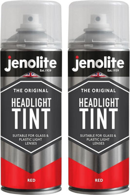 Jenolite Lens Lacquer Headlight Tint PaintRed400Ml Spray Can2-Pack from B&Q