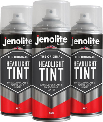 Jenolite Lens Lacquer Headlight Tint PaintRed400Ml Spray Can3-Pack from B&Q